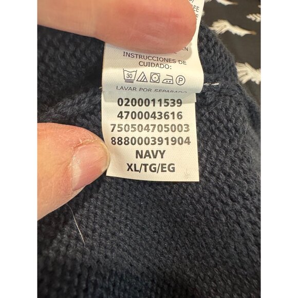 NWT Chaps Men  Iconic American Flag Sweater Navy Knit Sweater Preppy Academic XL - Picture 14 of 14